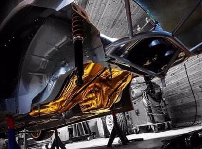 Gold reflective Blanket protects fuel cell